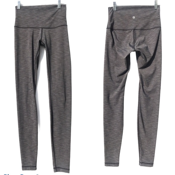 Lululemon High times Rise gray leggings 6 pants euc - Picture 1 of 7